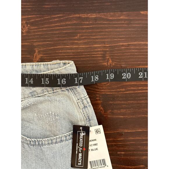 INDIGO REIN NWT Jeans  Sz 15 Distressed Lt Denim Cargo Wide Leg Skater Fit - Picture 8 of 12